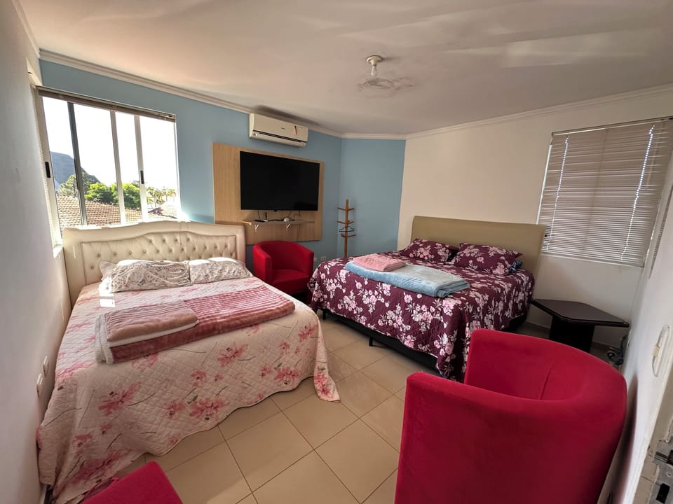 Family Double or Twin Room, Courtyard View | Blackout drapes, iron/ironing board, free WiFi