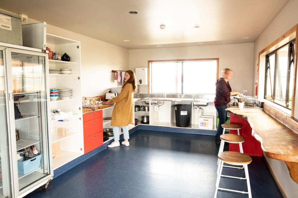Full-size fridge, microwave, oven, stovetop