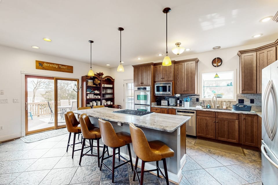 House, Multiple Beds, Fireplace (Serenity Now) | Private kitchen