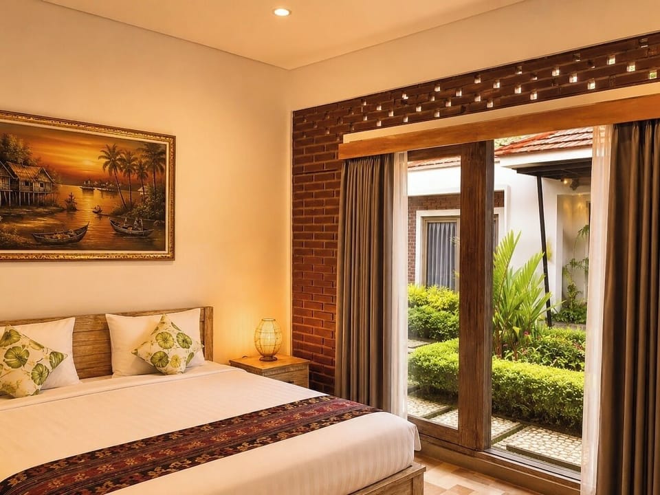 Villa, Pool View | Desk, laptop workspace, blackout drapes, iron/ironing board
