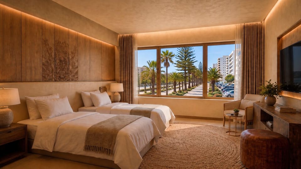 Room, 2 Twin Beds, Bay View (Promenade View) | Minibar, in-room safe, desk, blackout drapes