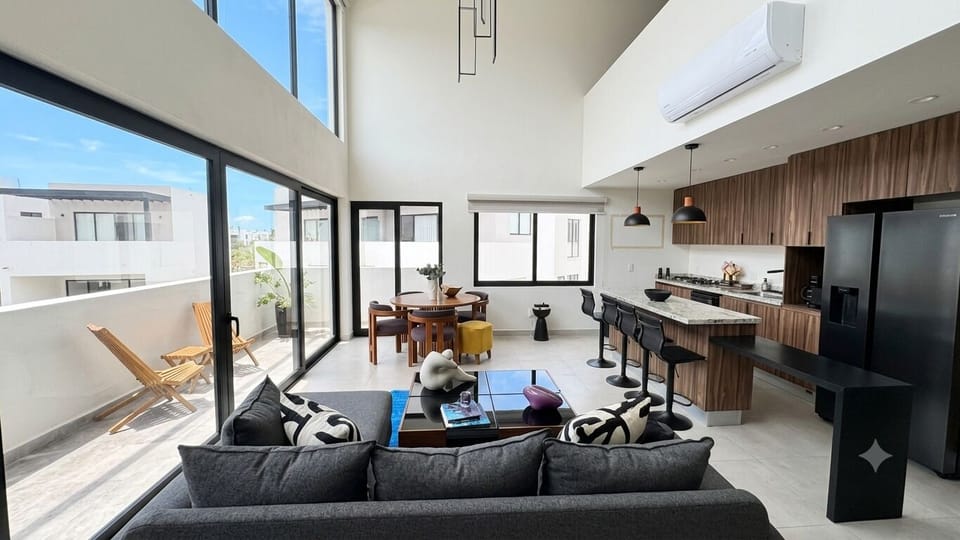 Luxury Apartment | Living area | 60-inch LED TV with cable channels