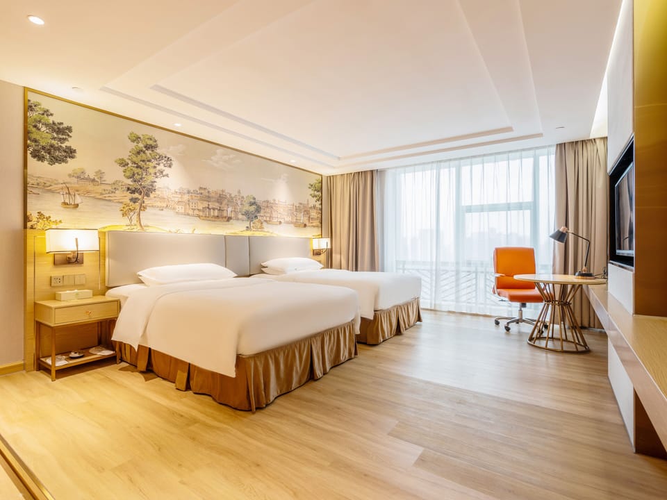 Luxury Twin Room, City View | Premium bedding, down comforters, desk, laptop workspace