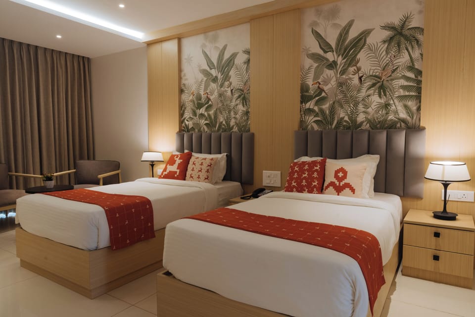 Premium Twin Room, 2 Twin Beds | In-room safe, desk, laptop workspace, iron/ironing board