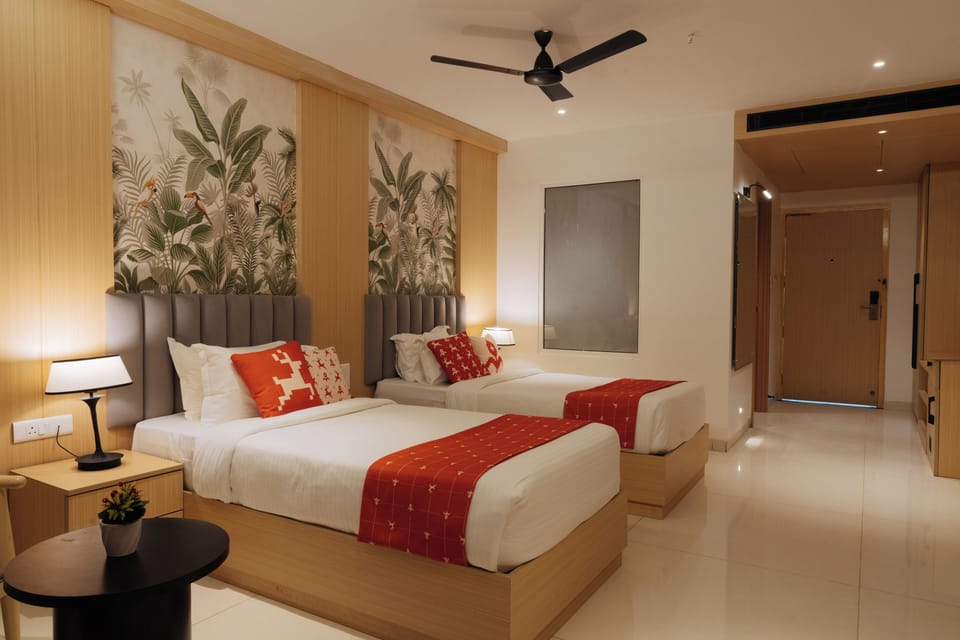 In-room safe, desk, laptop workspace, iron/ironing board