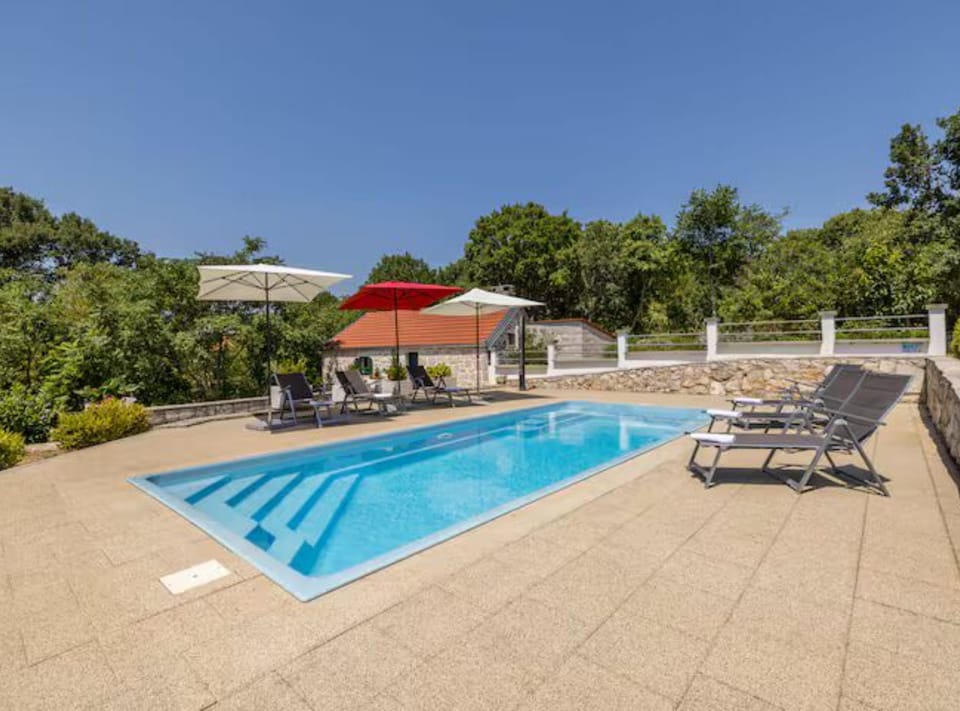 House (Four Bedroom Villa with Outdoor Pool) | Pool | Outdoor pool, pool umbrellas, sun loungers