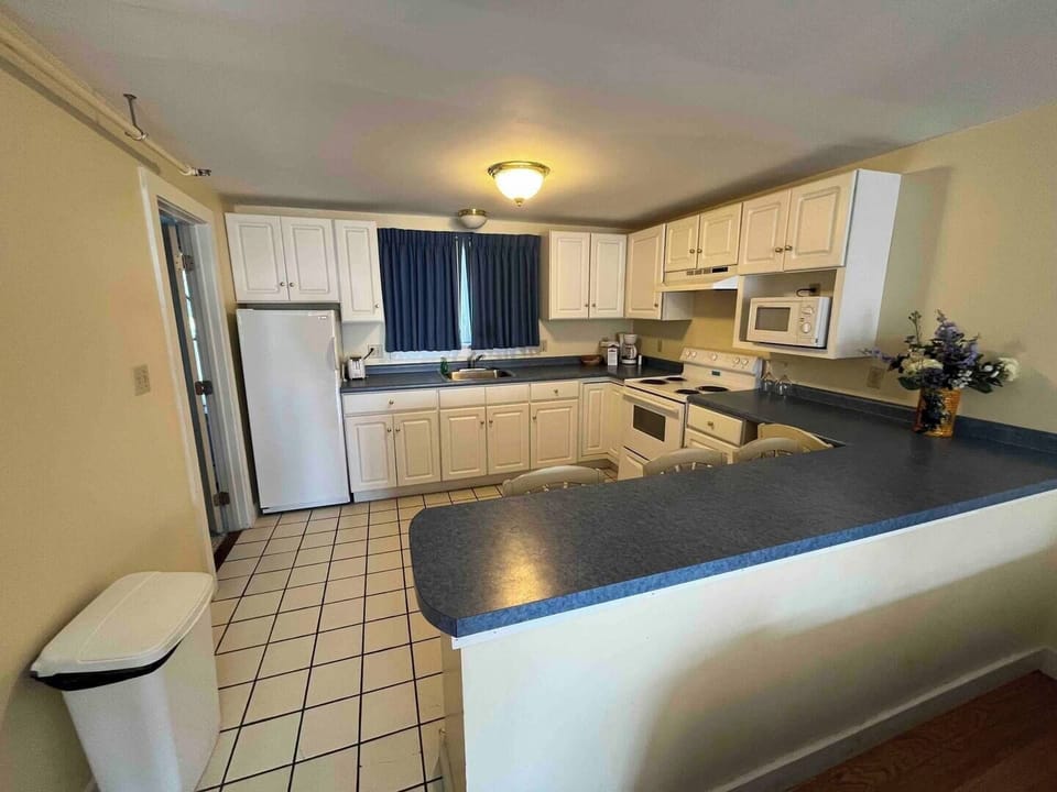 Deluxe 2 Double Beds with Kitchen Ocean View Second Floor (Corner Unit - V10) | Private kitchen | Fridge, microwave, cookware/dishes/utensils