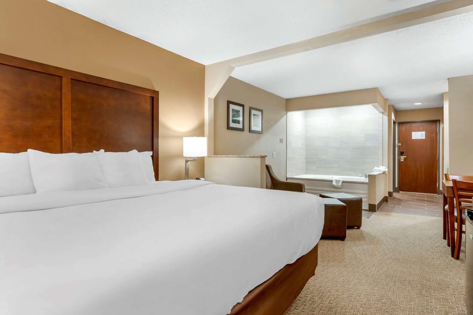 Premium bedding, down comforters, pillowtop beds, in-room safe