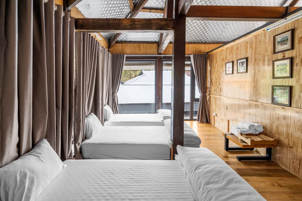 Blackout drapes, soundproofing, WiFi (free), bed sheets