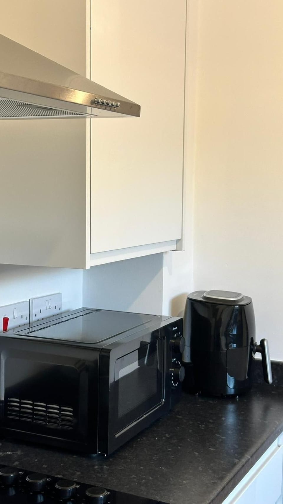 Fridge, microwave, oven