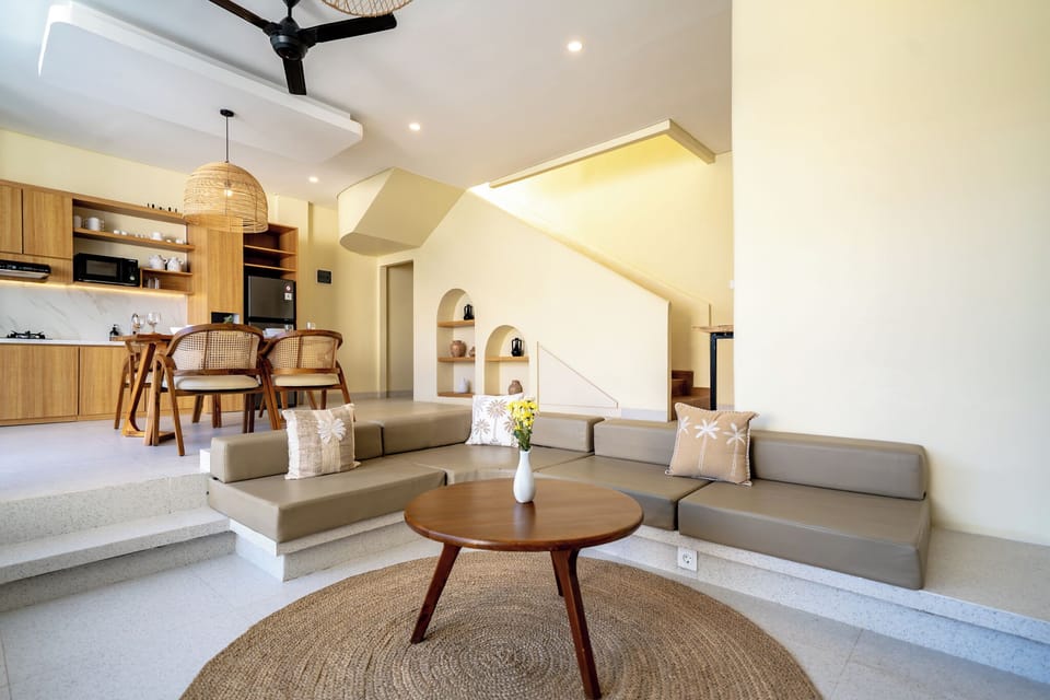 Villa, 2 Bedrooms, Private Pool, Pool View | Living area | 50-inch Smart TV with digital channels
