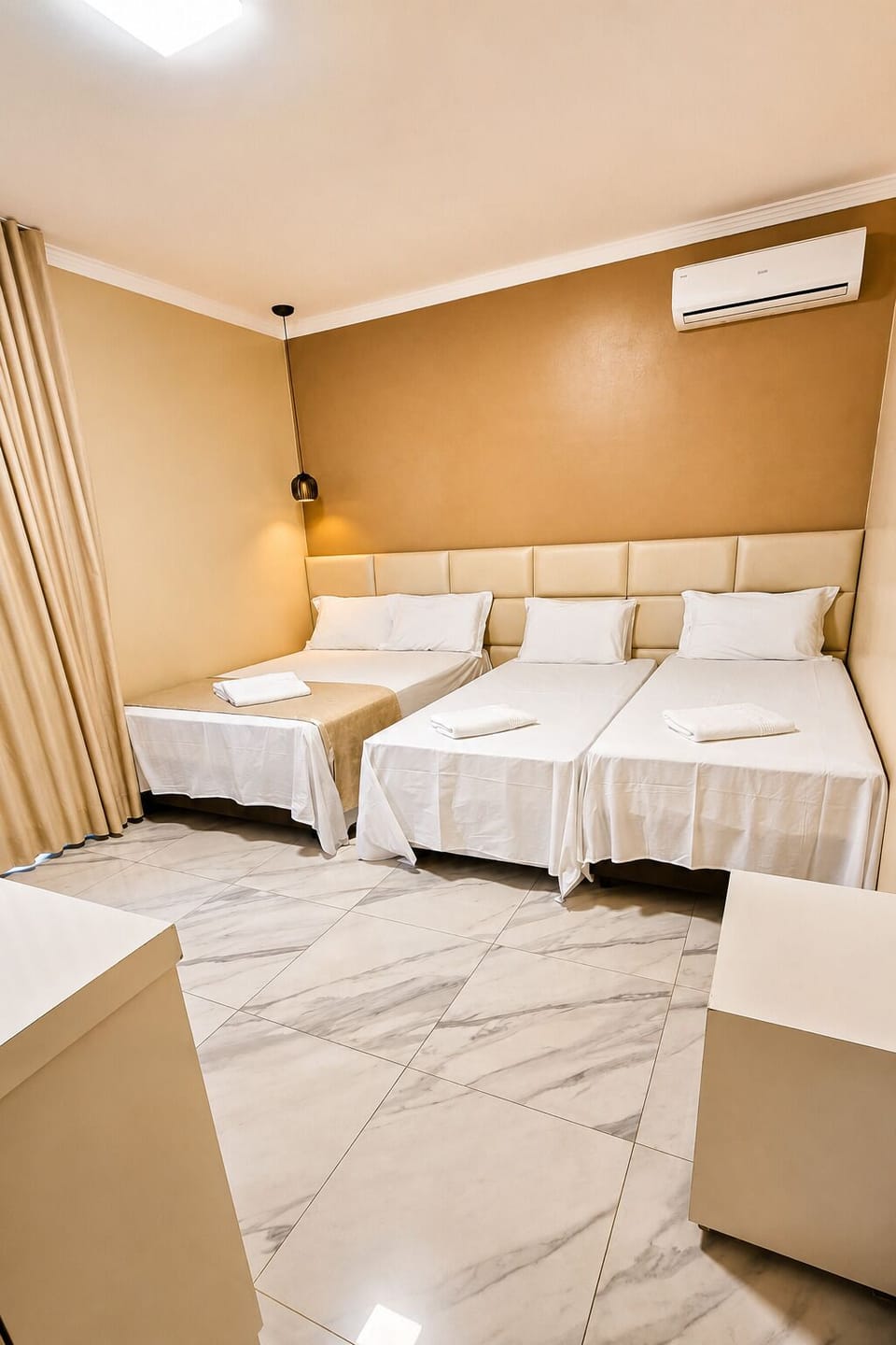 Standard Quadruple Room, Ground Floor | Blackout drapes, WiFi (free), bed sheets