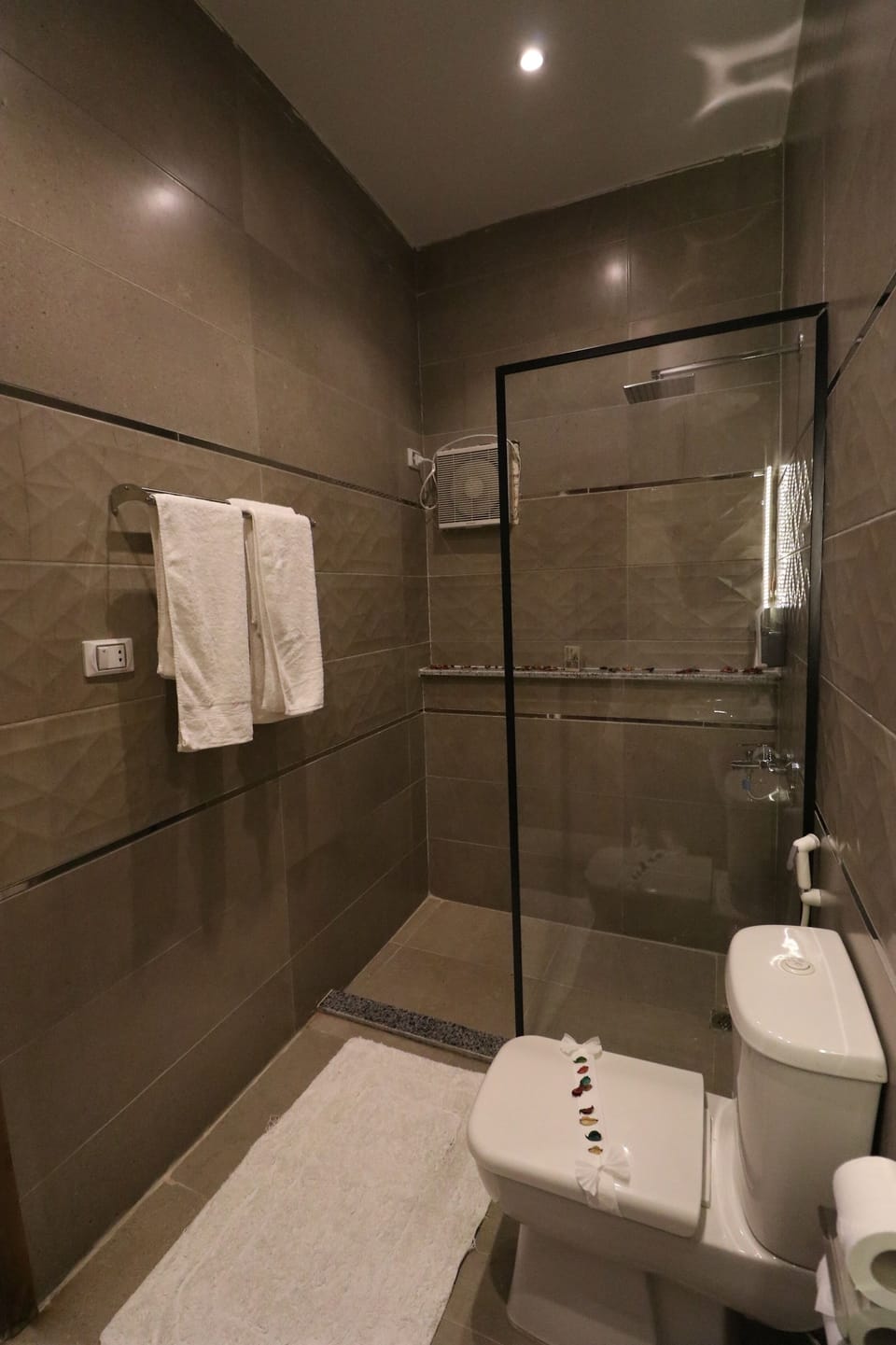 Deluxe Double Room | Bathroom | Shower, rainfall showerhead, free toiletries, hair dryer