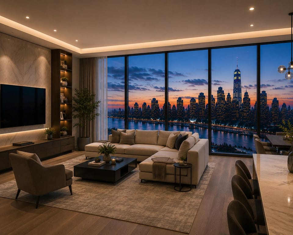 Apartment, City View | Living area