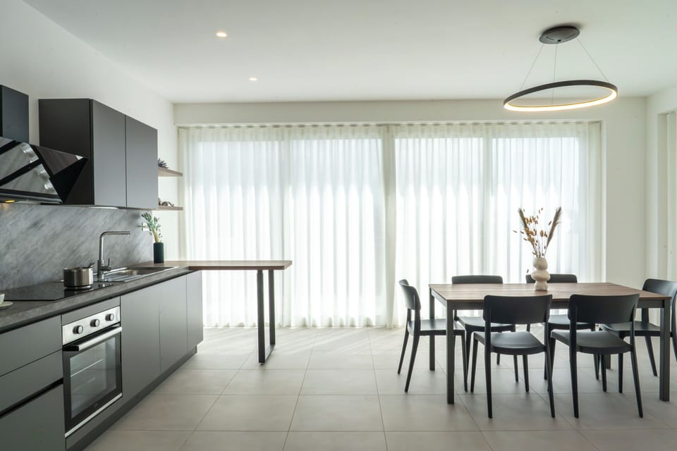 Fridge, oven, stovetop, dishwasher