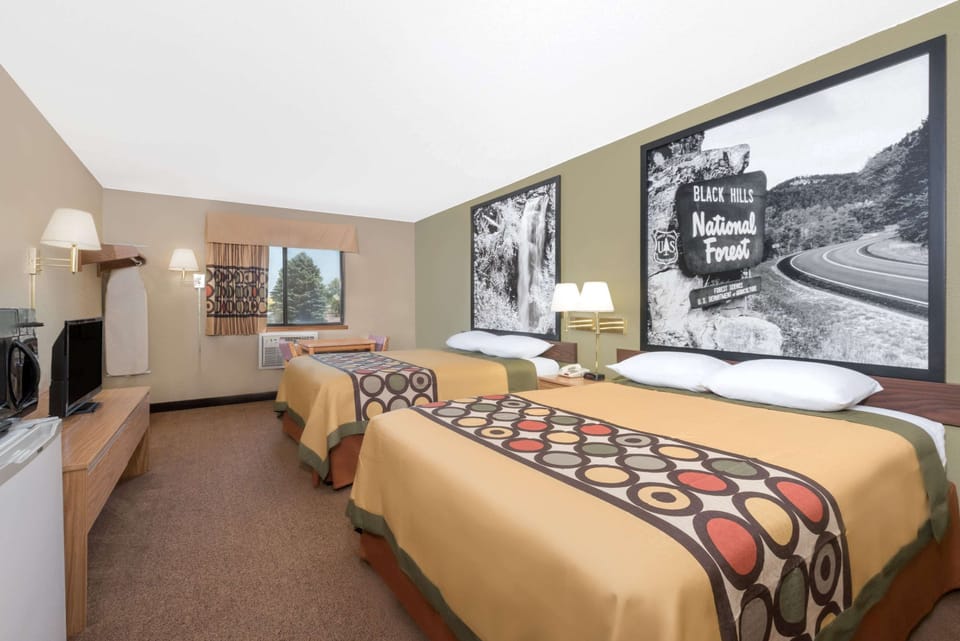 Standard Room, 2 Queen Beds, Non Smoking | Blackout drapes, iron/ironing board, cribs (free)
