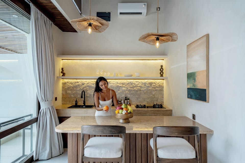 Villa, 1 Bedroom, Private Pool, Pool View | Private kitchen | Coffee/tea maker, mini-fridge, electric kettle, toaster