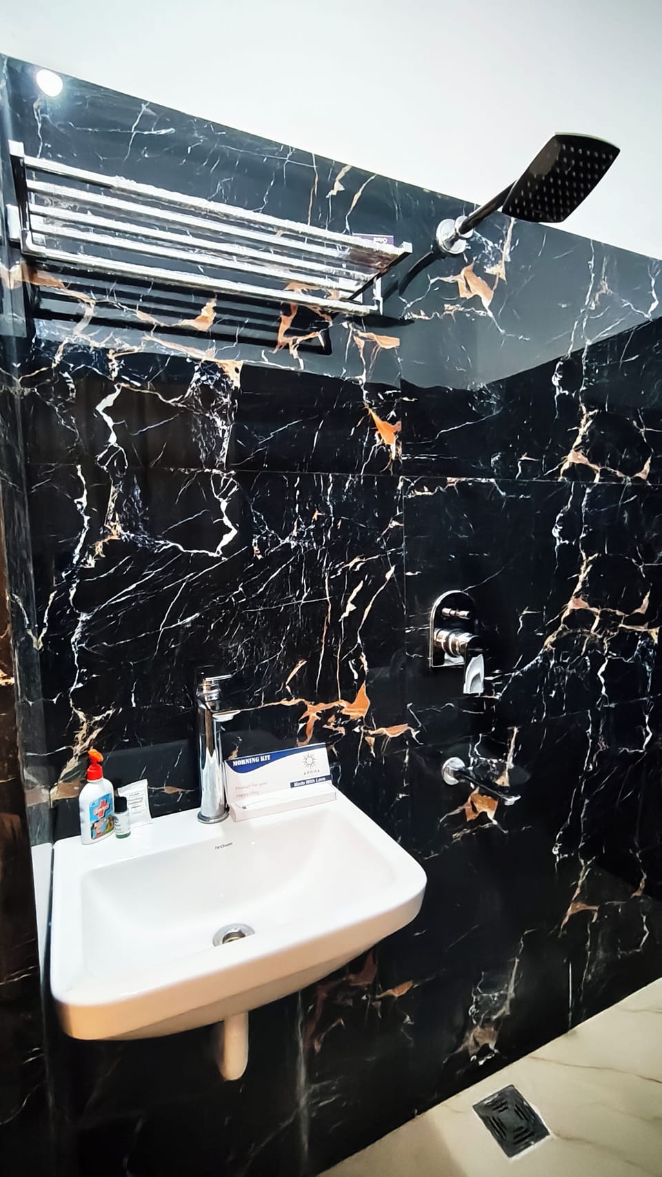 Shower, hair dryer (on request), towels, soap