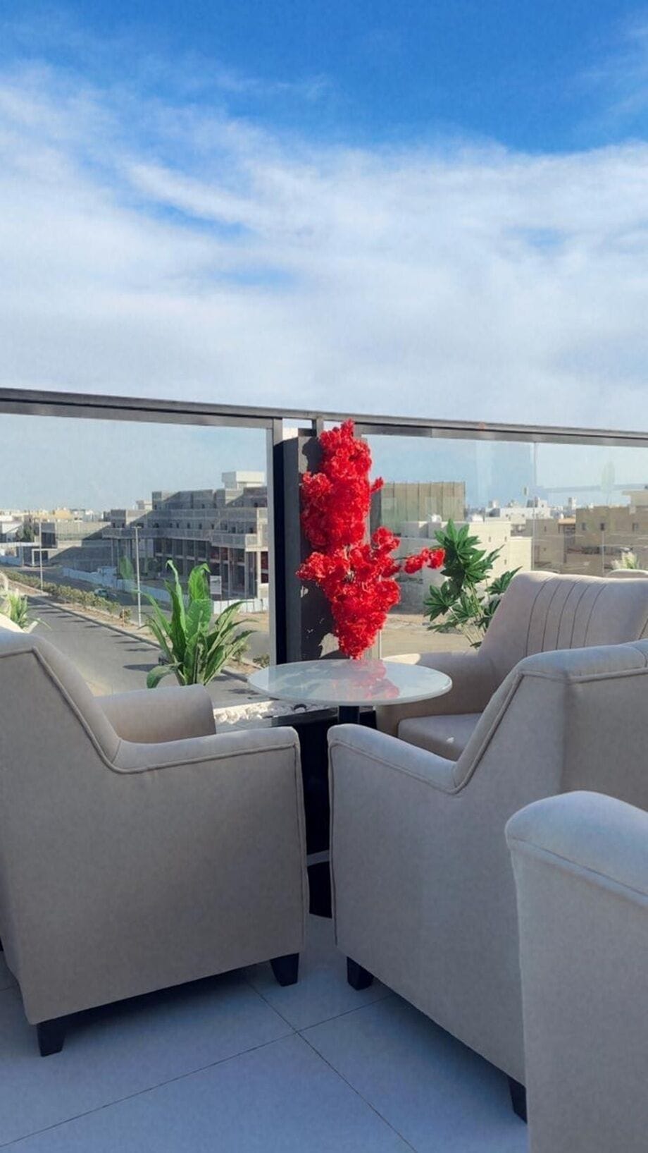 Outdoor banquet area