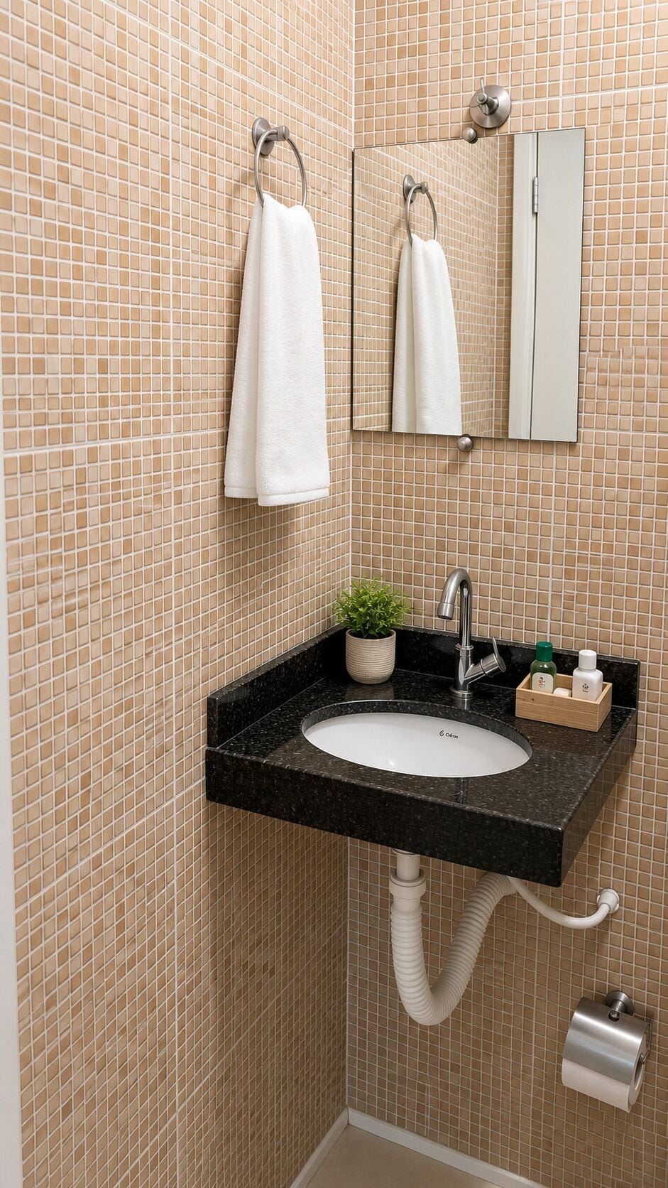 Shower, towels, soap, shampoo