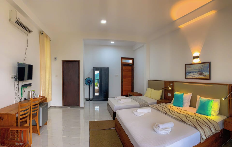 Superior Triple Room, Balcony, Mountain View | Desk, laptop workspace, blackout drapes, iron/ironing board (on request)