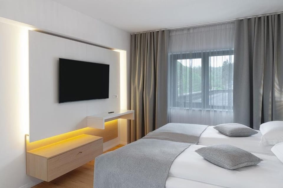 In-room safe, desk, laptop workspace, blackout drapes