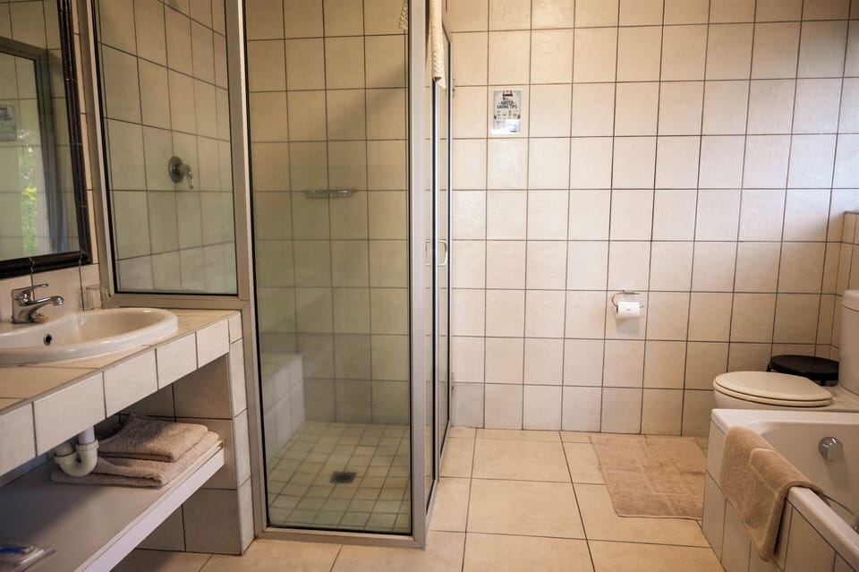 Luxury Double or Twin Room | Bathroom | Hair dryer, towels, soap, shampoo