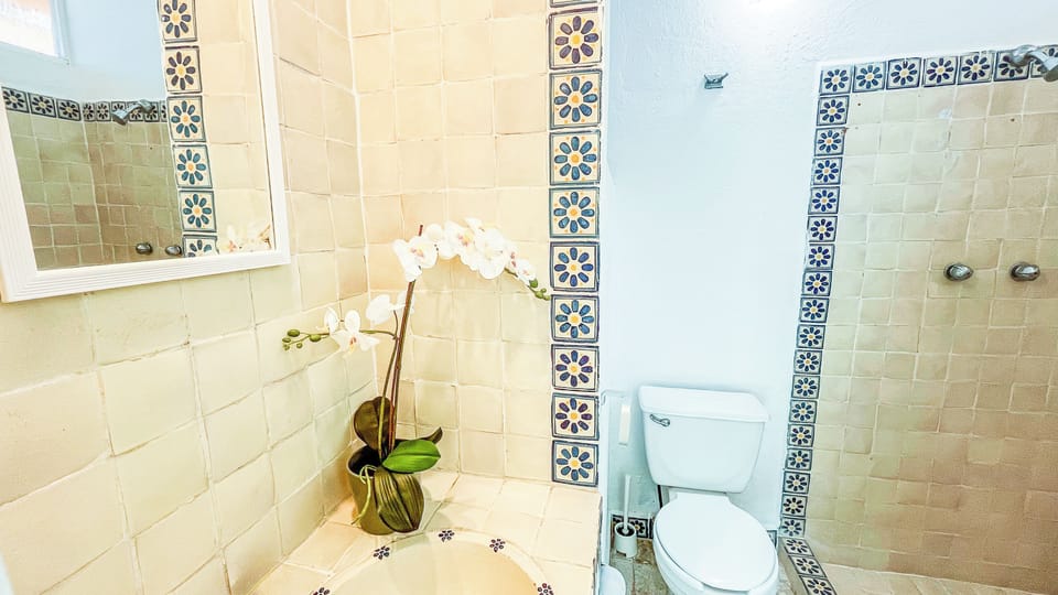 Standard Double Room | Bathroom | Shower, hair dryer, towels, soap