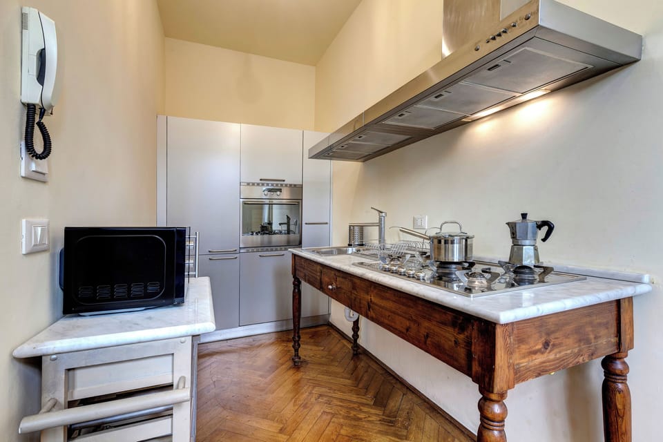 Apartment | Private kitchen | Microwave, oven, stovetop