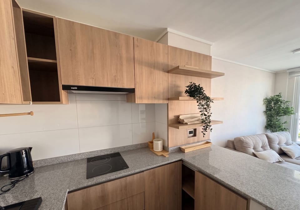 Apartment | Private kitchen | Fridge, microwave, oven, cookware/dishes/utensils