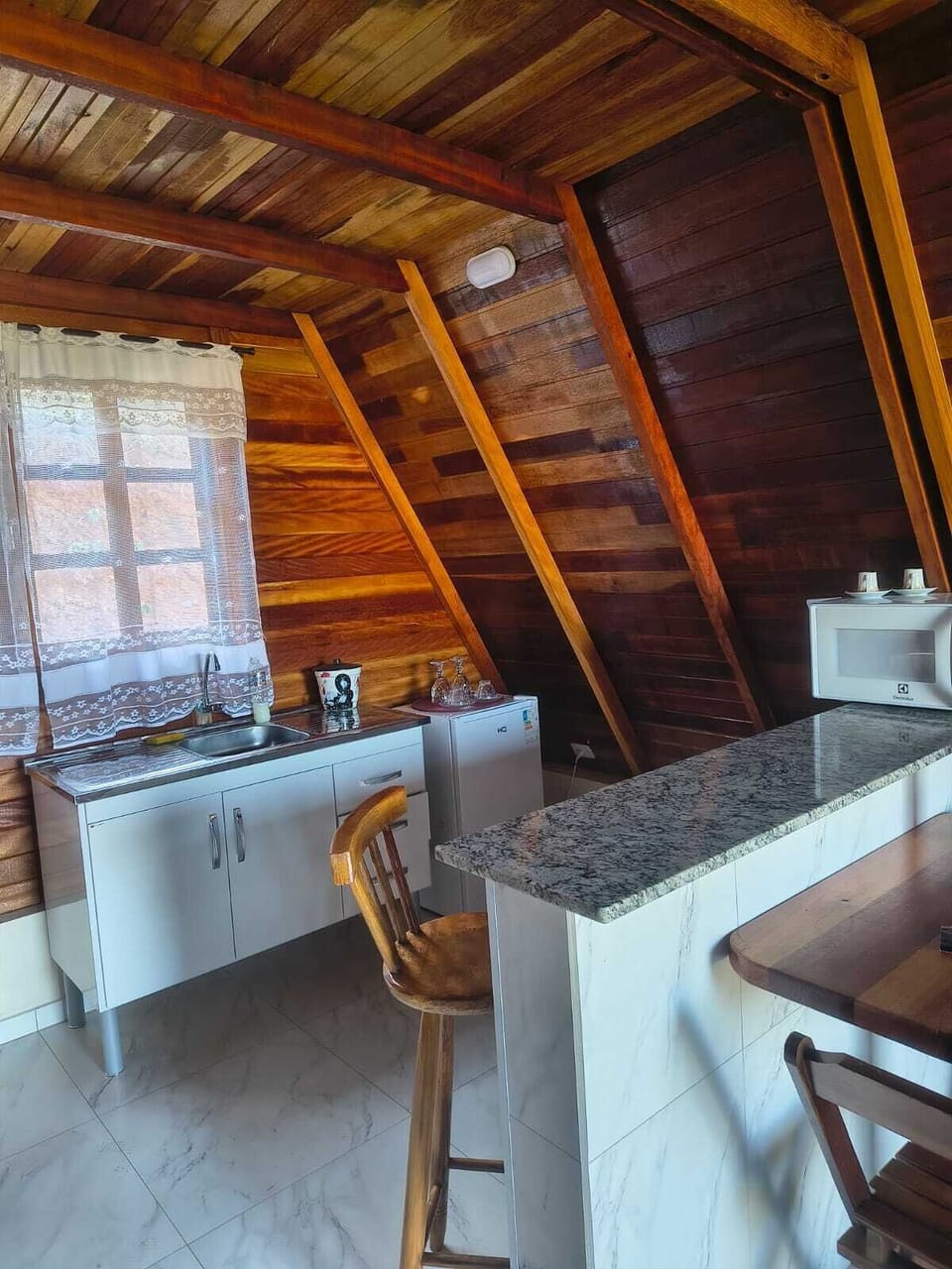 Classic Chalet, Patio, Mountain View | Private kitchen | Mini-fridge, microwave