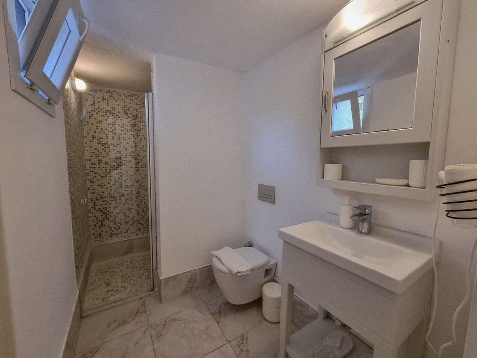 Economy Twin Room, Balcony, Garden View | Bathroom | Shower, free toiletries, hair dryer, towels