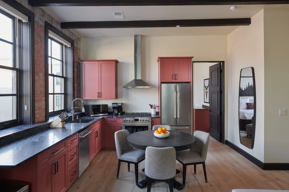 Superior Suite, 2 Bedrooms | Private kitchen | Fridge, microwave, dishwasher, cookware/dishes/utensils