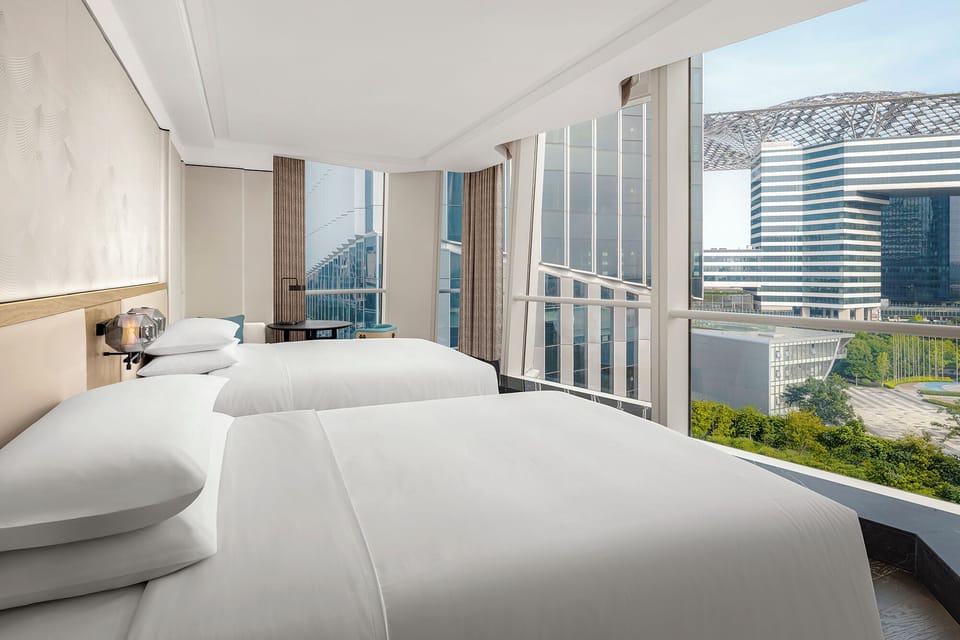 Superior Room, 2 Double Beds, City View | Pillowtop beds, minibar, in-room safe, blackout drapes