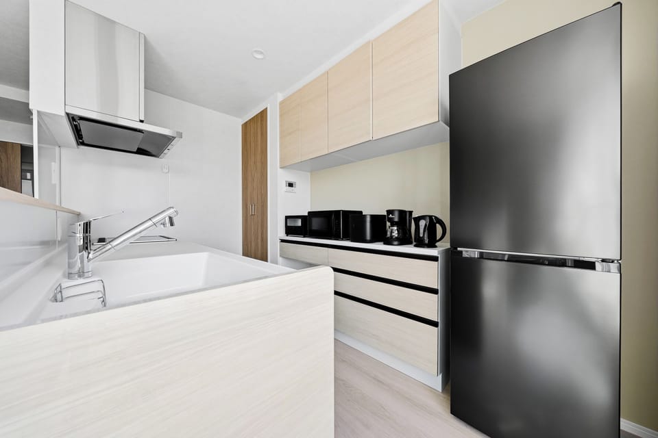 Apartment | Private kitchen | Coffee/tea maker, fridge, microwave, stovetop