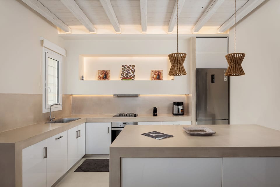 Deluxe Villa, Balcony, Sea View | Private kitchen | Espresso maker, full-size fridge, oven, stovetop