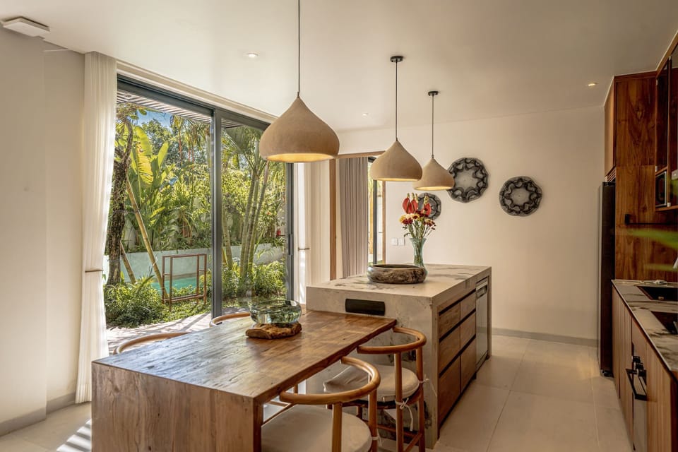 Deluxe Villa, 3 Bedrooms, Pool View | Private kitchen | Coffee/tea maker, fridge, microwave, oven