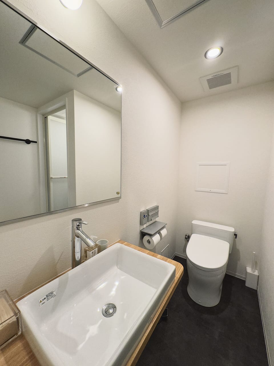 Hair dryer, towels, shampoo