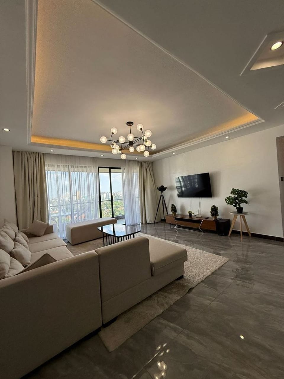 Classic Apartment, Balcony, City View | Living area | 55-inch Smart TV with cable channels, Netflix, first-run movies