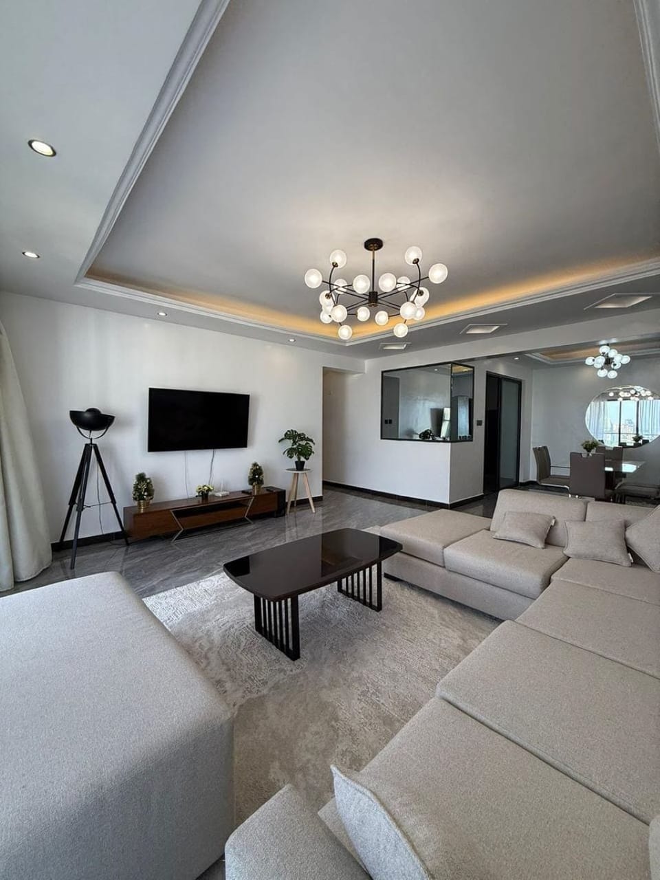 Classic Apartment, Balcony, City View | Living area | 55-inch Smart TV with cable channels, Netflix, first-run movies