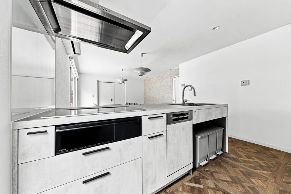 Apartment, Sea View | Private kitchen | Fridge, microwave, stovetop, dishwasher
