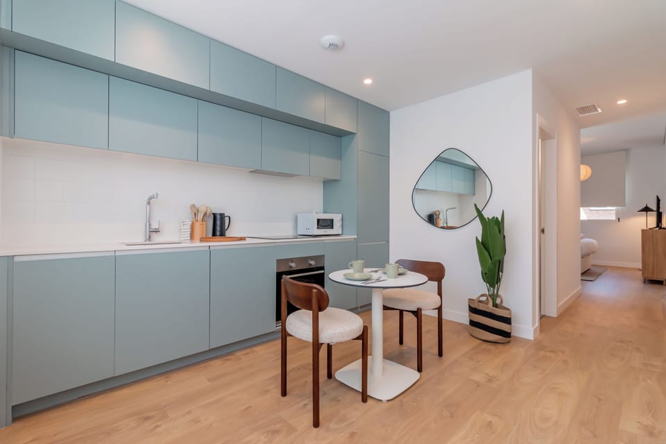 Superior Studio | Private kitchen | Full-size fridge, oven, stovetop, dishwasher