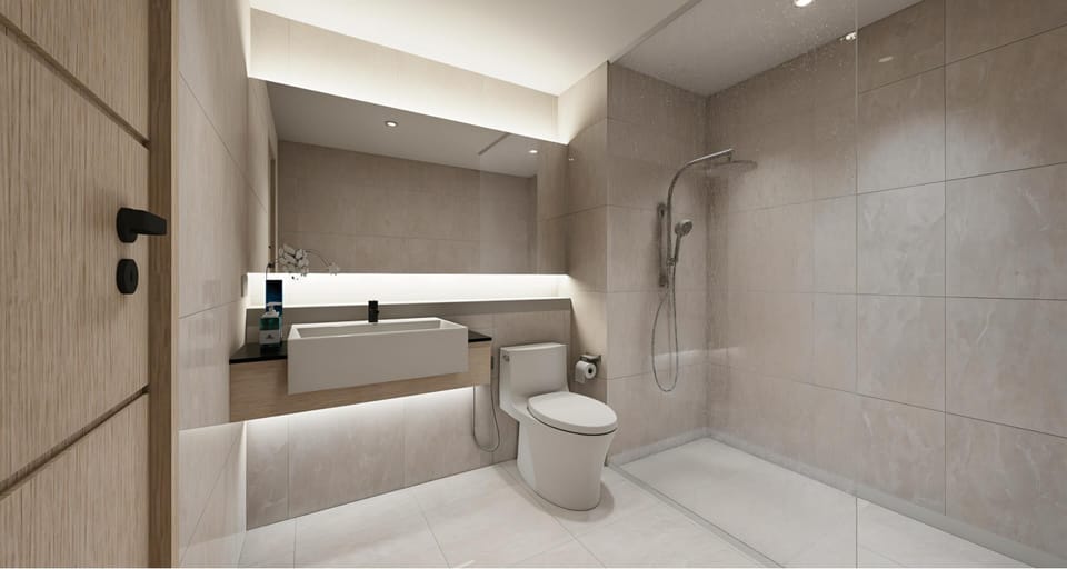 Hair dryer, bathrobes, towels, soap