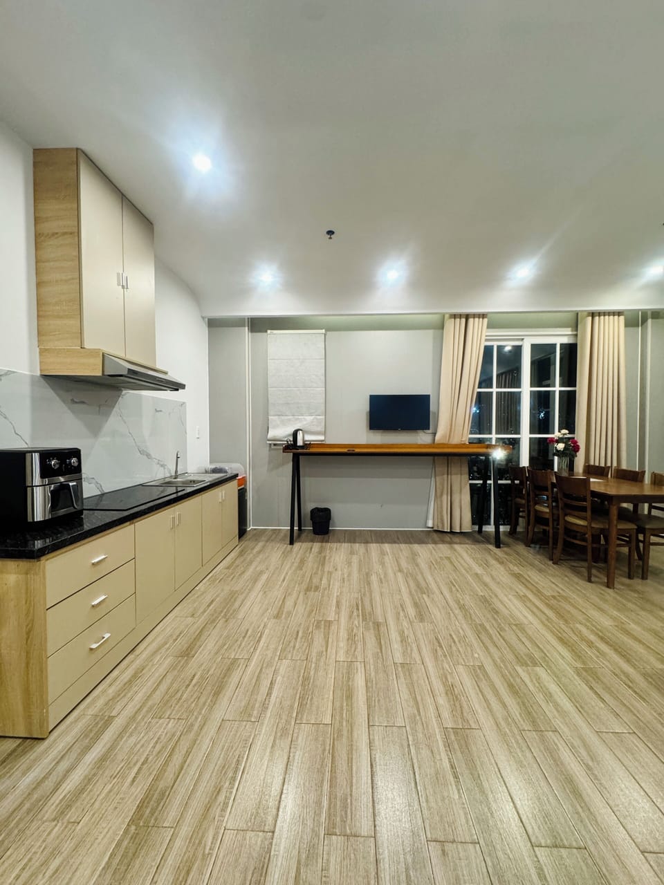 Family Apartment, Partial Ocean View | Private kitchen | Microwave, oven, stovetop, cookware/dishes/utensils