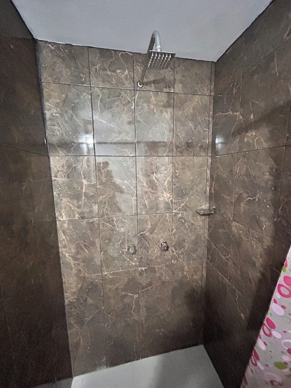 Double Room, Patio | Bathroom | Shower, towels, shampoo, toilet paper