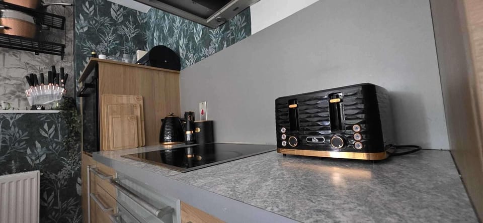 Fridge, oven, stovetop, dishwasher