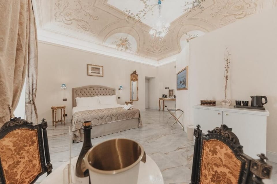 Deluxe Double Room, Balcony, Partial Sea View | Frette Italian sheets, premium bedding, down comforters