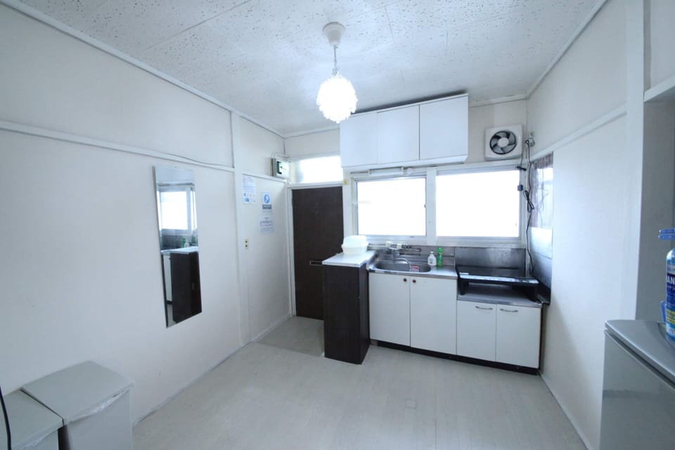 Fridge, microwave, stovetop, rice cooker