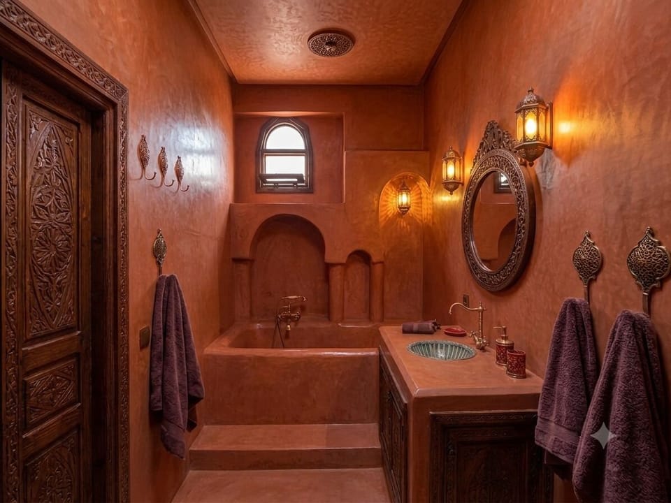 Deluxe Double Room, Balcony, Courtyard View | Bathroom | Hair dryer, towels, soap, shampoo