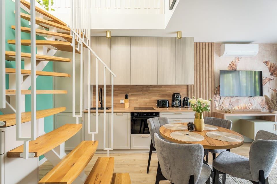 Premium Penthouse, 2 Bedrooms | Private kitchen | Fridge, microwave, stovetop, dishwasher